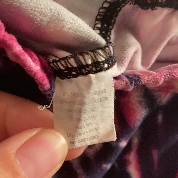 Tie dye high waist leggings 3X 4X 5X blue pink white - Picture 3 of 4